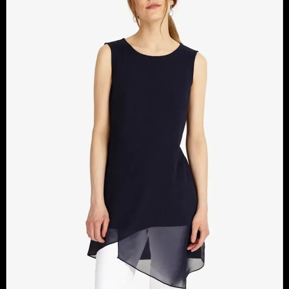 WHITE HOUSE& BLACK MARKET ELEGANT SLEVELESS TUNIC WOMENS TOP